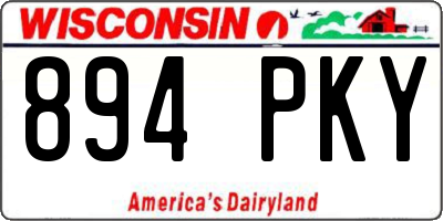 WI license plate 894PKY