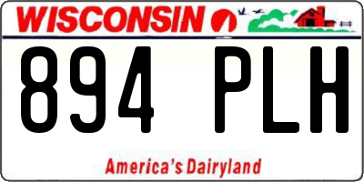 WI license plate 894PLH