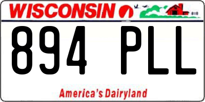 WI license plate 894PLL