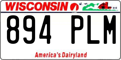 WI license plate 894PLM