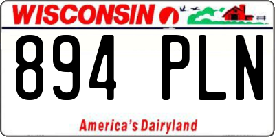WI license plate 894PLN