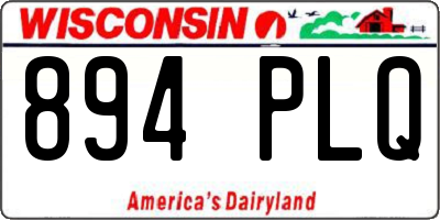WI license plate 894PLQ
