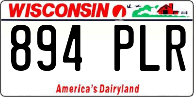 WI license plate 894PLR