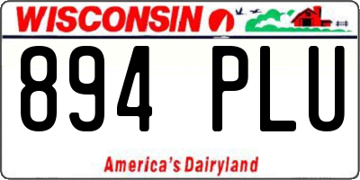 WI license plate 894PLU