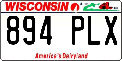 WI license plate 894PLX