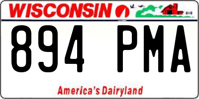 WI license plate 894PMA