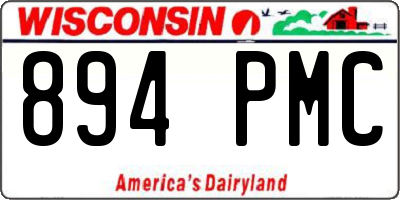 WI license plate 894PMC