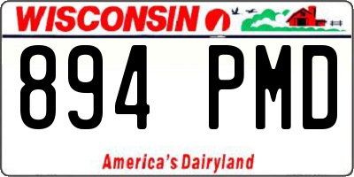 WI license plate 894PMD