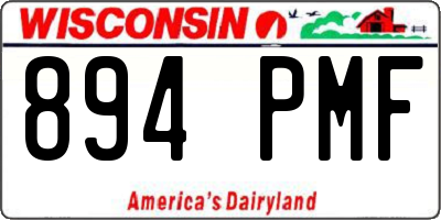 WI license plate 894PMF