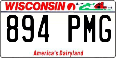 WI license plate 894PMG