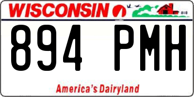 WI license plate 894PMH