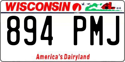 WI license plate 894PMJ
