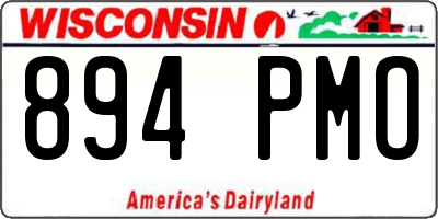 WI license plate 894PMO