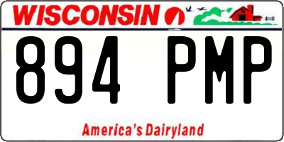 WI license plate 894PMP