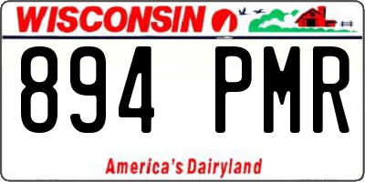 WI license plate 894PMR
