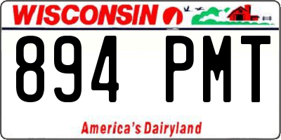 WI license plate 894PMT