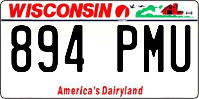 WI license plate 894PMU