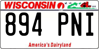 WI license plate 894PNI