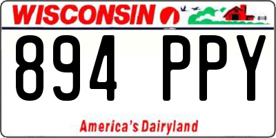 WI license plate 894PPY