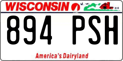 WI license plate 894PSH