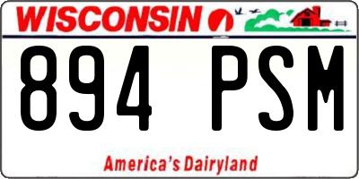 WI license plate 894PSM