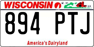 WI license plate 894PTJ
