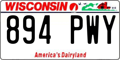 WI license plate 894PWY