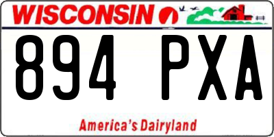 WI license plate 894PXA