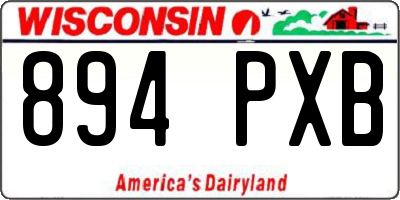 WI license plate 894PXB