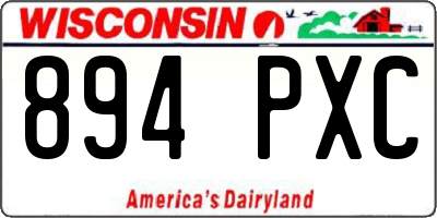 WI license plate 894PXC