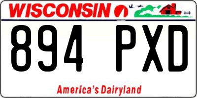 WI license plate 894PXD