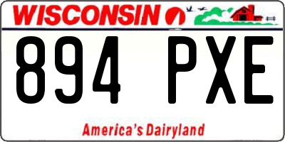 WI license plate 894PXE