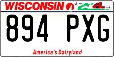 WI license plate 894PXG