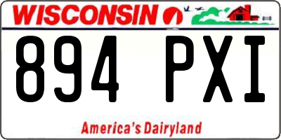 WI license plate 894PXI