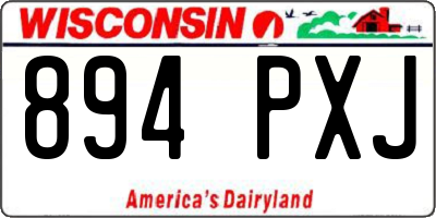 WI license plate 894PXJ