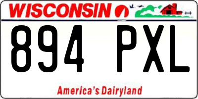 WI license plate 894PXL