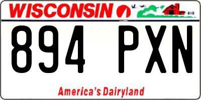 WI license plate 894PXN