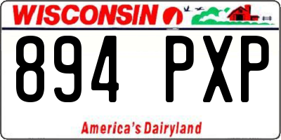 WI license plate 894PXP