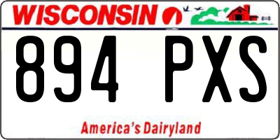 WI license plate 894PXS