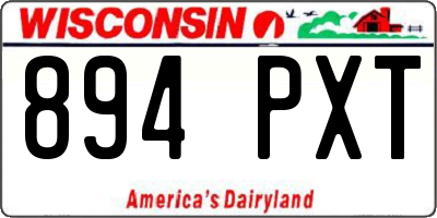 WI license plate 894PXT