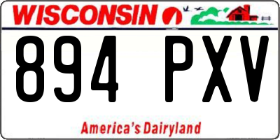 WI license plate 894PXV