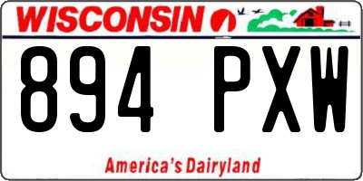 WI license plate 894PXW