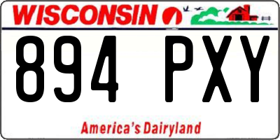 WI license plate 894PXY