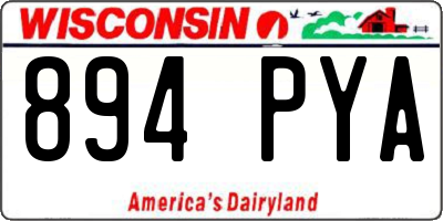 WI license plate 894PYA