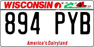 WI license plate 894PYB