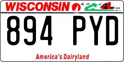 WI license plate 894PYD