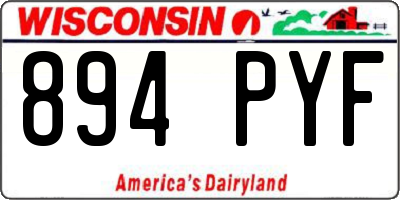 WI license plate 894PYF