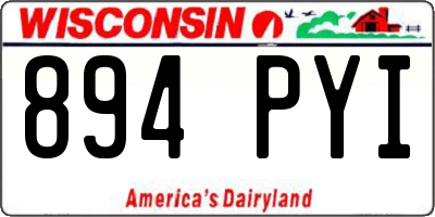 WI license plate 894PYI