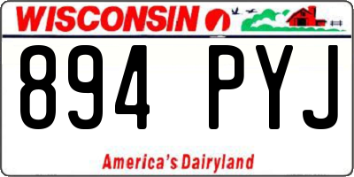 WI license plate 894PYJ