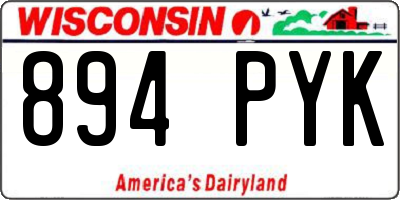 WI license plate 894PYK